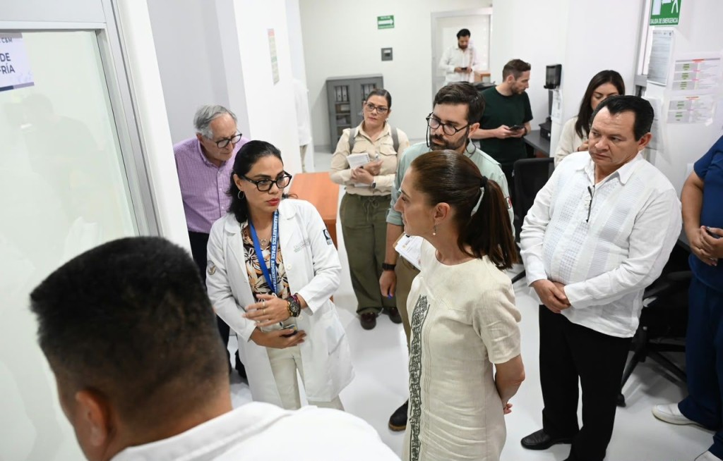 El O’Horán y dos hospitales más ya son IMSS-Bienestar, mientras que otros cinco se sumarán en enero: Sheinbaum y Díaz Mena revisan el avance en Yucatán