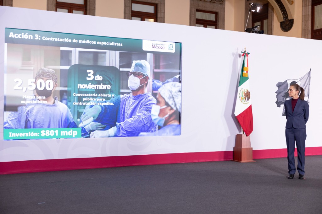 Anuncia Claudia Sheinbaum programa emergente para el IMSS de 12 acciones en 120 d&iacute;as
