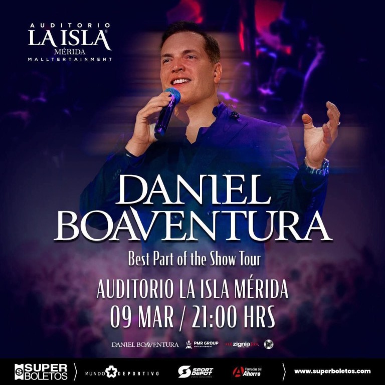 Daniel Boaventura en Mérida el 9 de marzo de 2024 con su Gira "Best Part of the Show"