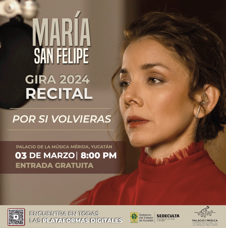 María San Felipe regresa a Mérida con su recital “Por si volvieras”
