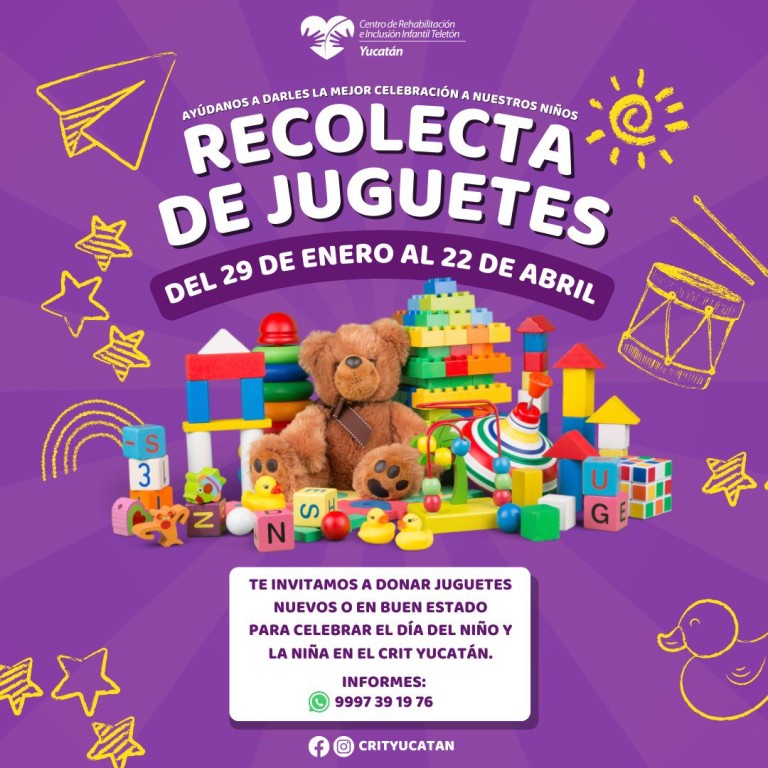 El CRIT convoca a los yucatecos para donar juguetes