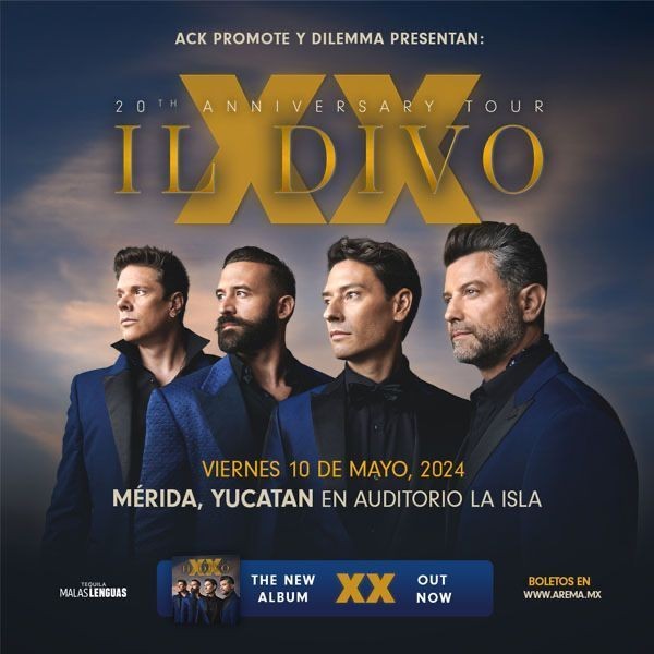 Il Divo celebrará sus XX años de carrera con el público yucateco