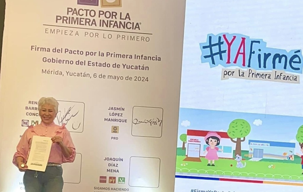 Los candidatos para la gubernatura de Yucatán firmaron el pacto por la primera infancia