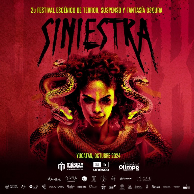 Realizarán festival escénico de terror, suspenso y fantasía oscura “Siniestra” en Mérida