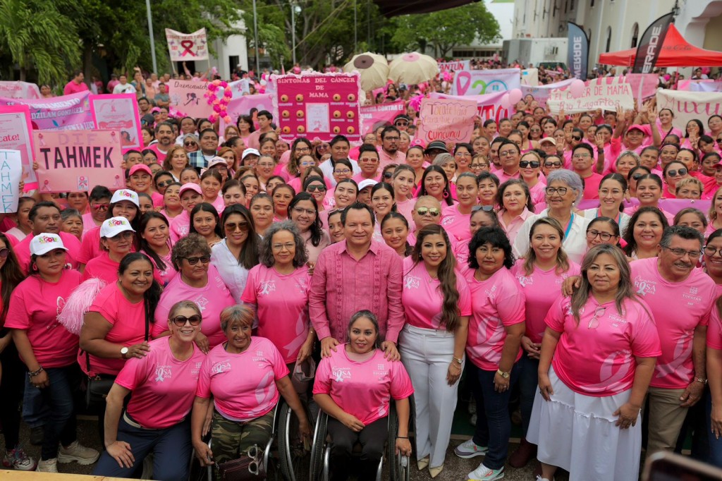 "No están solas" dice gobernador Joaquín Díaz Mena en la conmemoración del Día internacional contra el Cáncer de mama