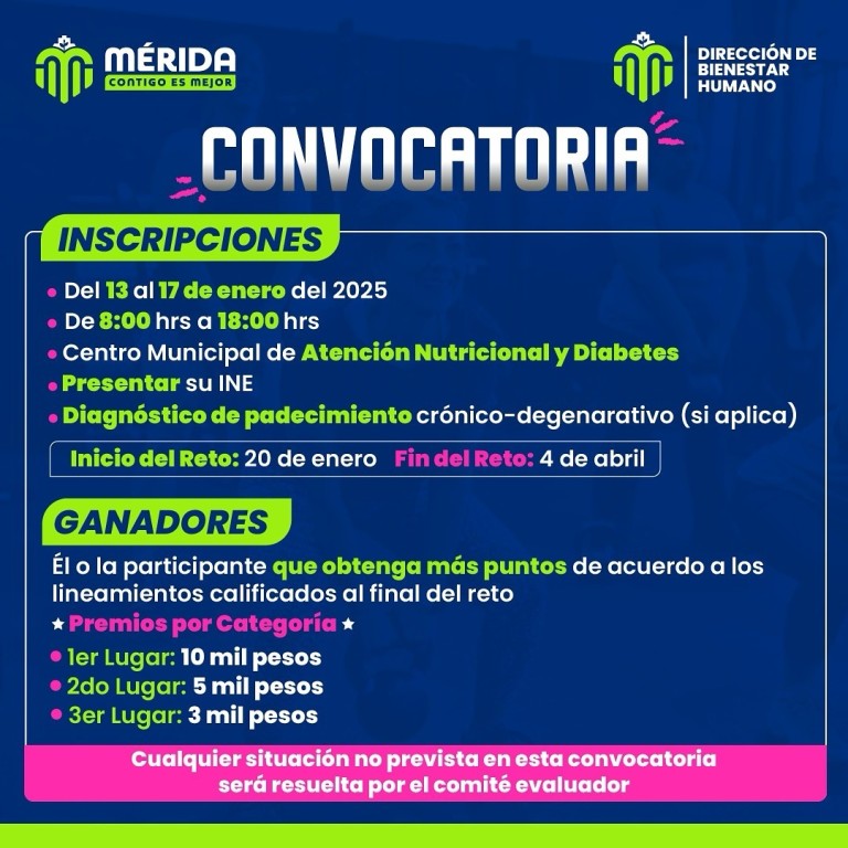 El Ayuntamiento de Mérida lanza desafío para mejorar la salud de la población