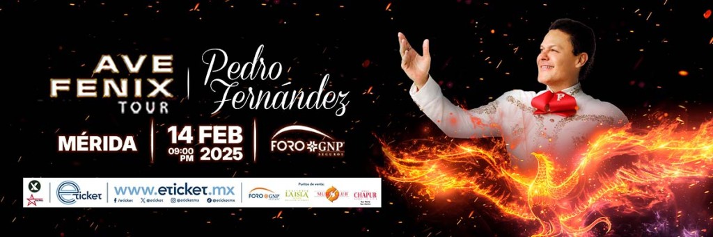 Esta semana Pedro Fernández estará en Mérida