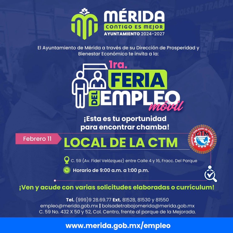 El Ayuntamiento de Mérida anuncia ferias de empleo