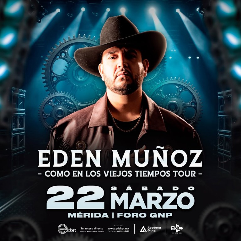 Todo listo para el concierto de Edén Muñoz en Mérida