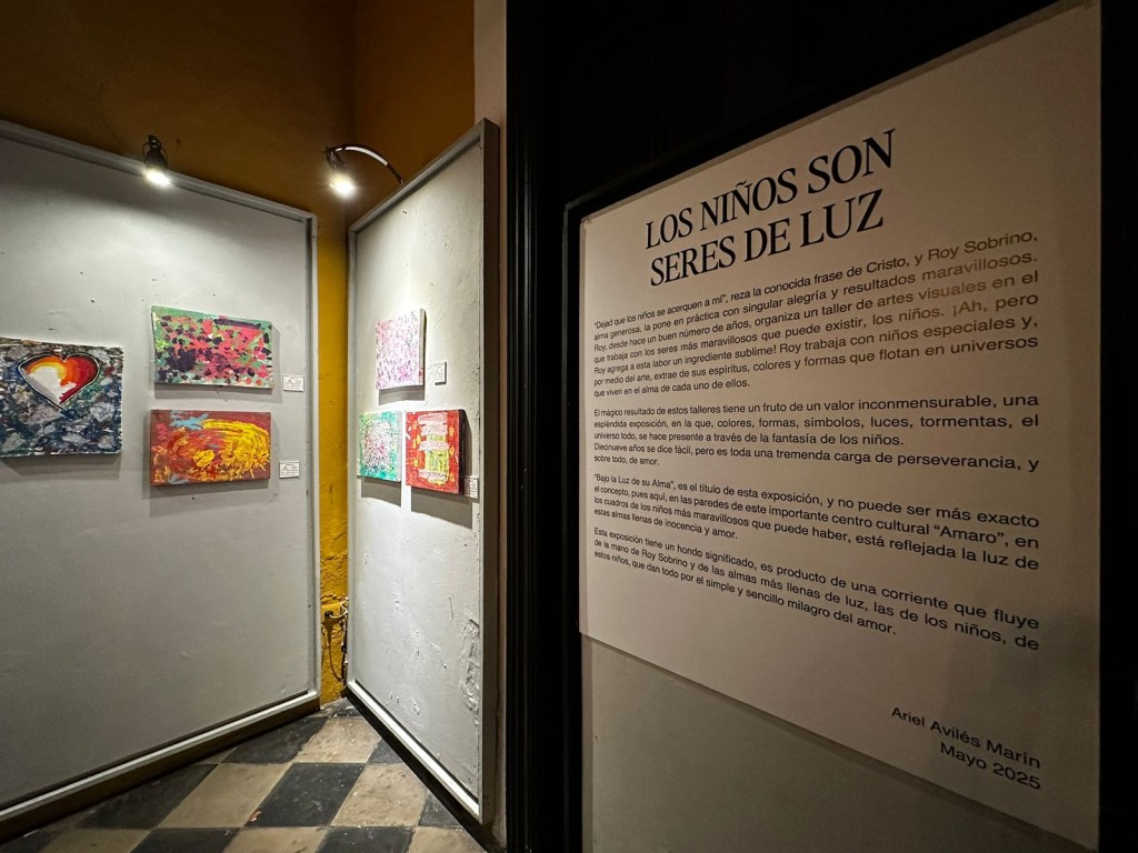 2 Jóvenes con discapacidad plasman su arte en la exposición “Bajo la luz de su alma”