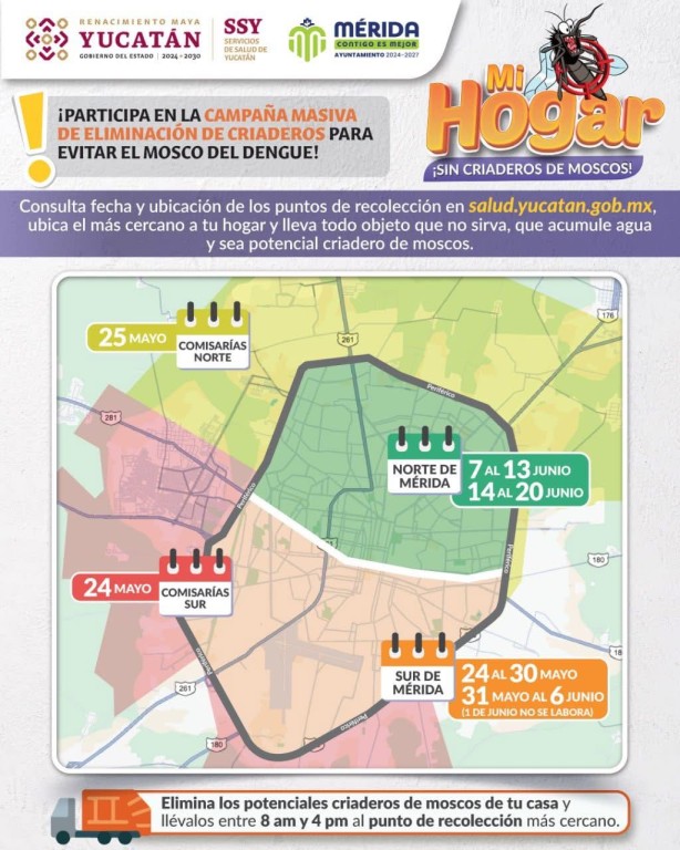 Arranca en el sur de Mérida la campaña “mi hogar sin criaderos de moscos”