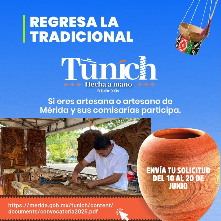 Lanzan convocatoria para participar en la Feria Artesanal Tunich