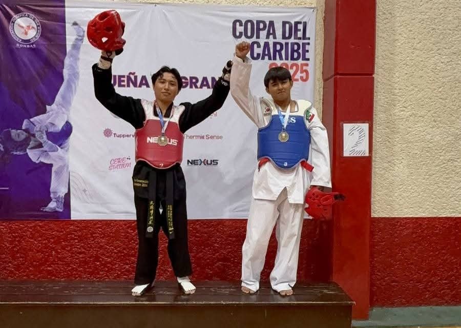 1 Se coronan campeones en la copa caribe de Cancún taekwondoínes tizimileños