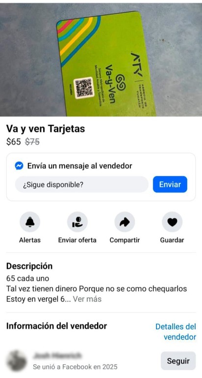 Alertan por tarjetas “falsas” del  Va y Ven