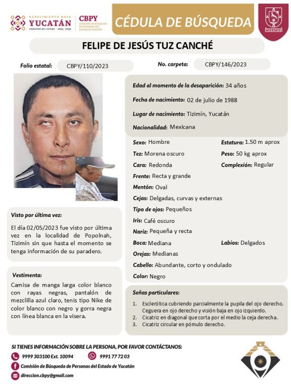 Siguen buscando a tizimileño, después de 2 años