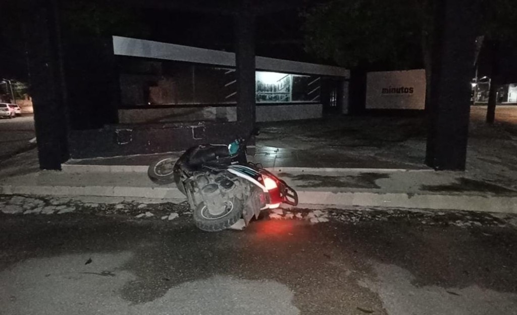 Abandonan motoneta en funcionamiento en el centro de Tizimín