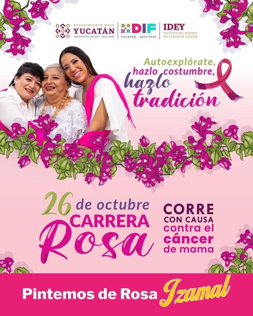 Gran Fiesta Rosa este 26 de octubre, en Izamal
