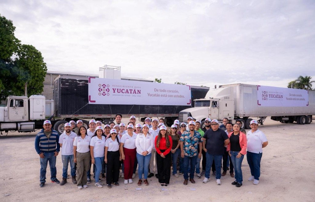 Coordina DIF Yucatán nuevo envío de más de 20 toneladas de ayuda humanitaria a comunidades afectadas