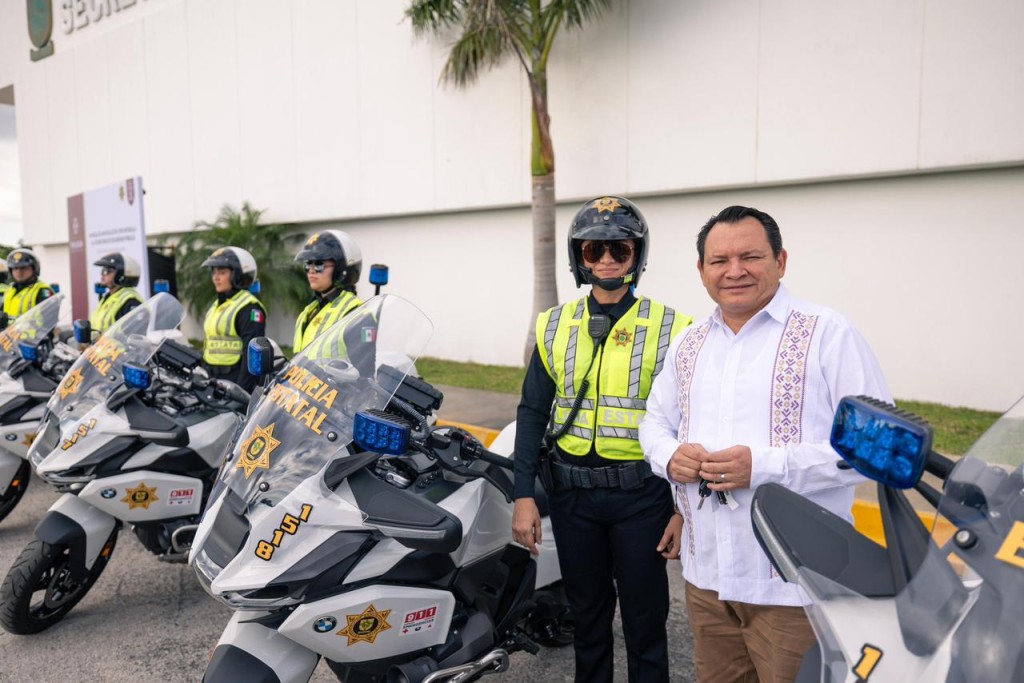 Refuerza Yucatán su modelo de seguridad con nuevas motocicletas patrulla