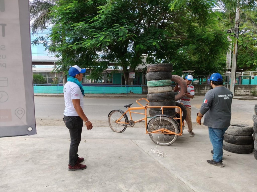 Concluye “Llantatón 2025” en Kanasín con 2,431 neumáticos recolectados