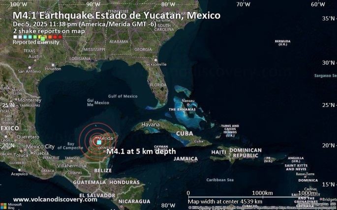 Temblores en días consecutivos en el sur de Yucatán interrumpieron la tranquilidad de los habitantes