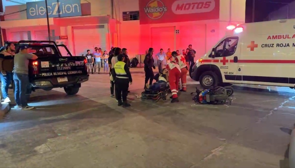 Accidente paralizó el tránsito en Centro Histórico de Tizimín