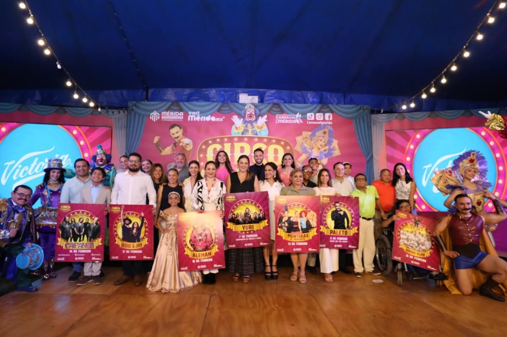 Circo Carnaval Mérida 2026 presenta cartelera artística y musical que hará vibrar a la ciudad