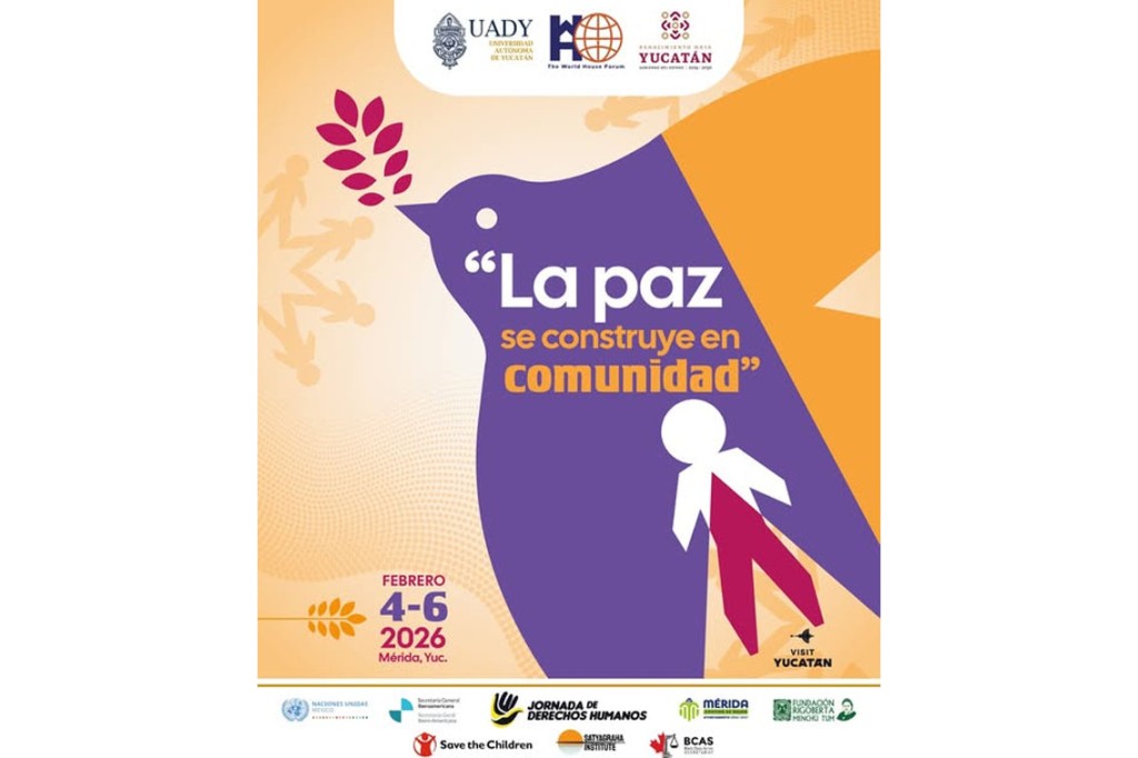 Rigoberta Menchú y Alfred C. Sharpton Jr. en la Conferencia Internacional de Paz de la UADY