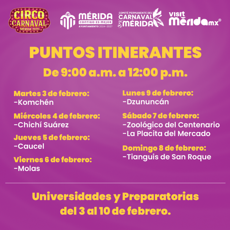 Arranca la entrega de boletos para los conciertos del Carnaval de M&eacute;rida