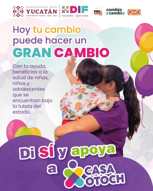 Suman esfuerzos OXXO y DIF Yucat&aacute;n en favor de ni&ntilde;as, ni&ntilde;os y adolescentes de Casa Otoch