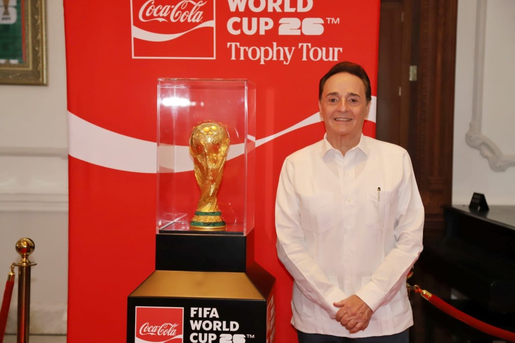 Recibe Mérida el trofeo original de la Copa Mundial de la FIFA y se suma al espíritu mundialista con la estrategia “Gol y Gol Mérida”