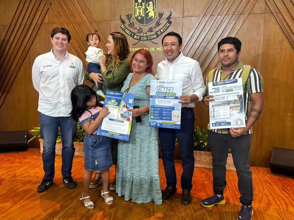 Anuncia Ayuntamiento de M&eacute;rida subsidios para impermeabilizantes y tinacos