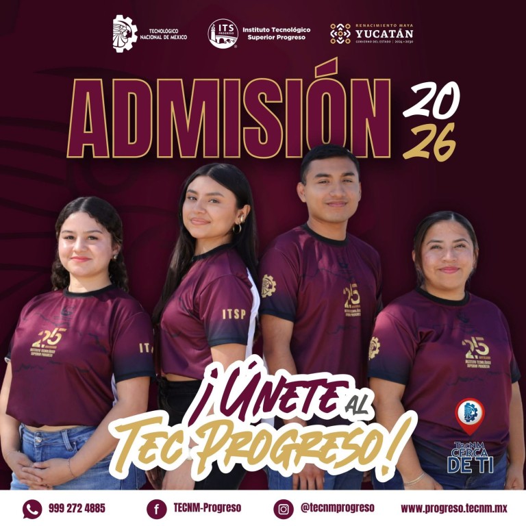 Abre proceso de admisión 2026 TEC Progreso