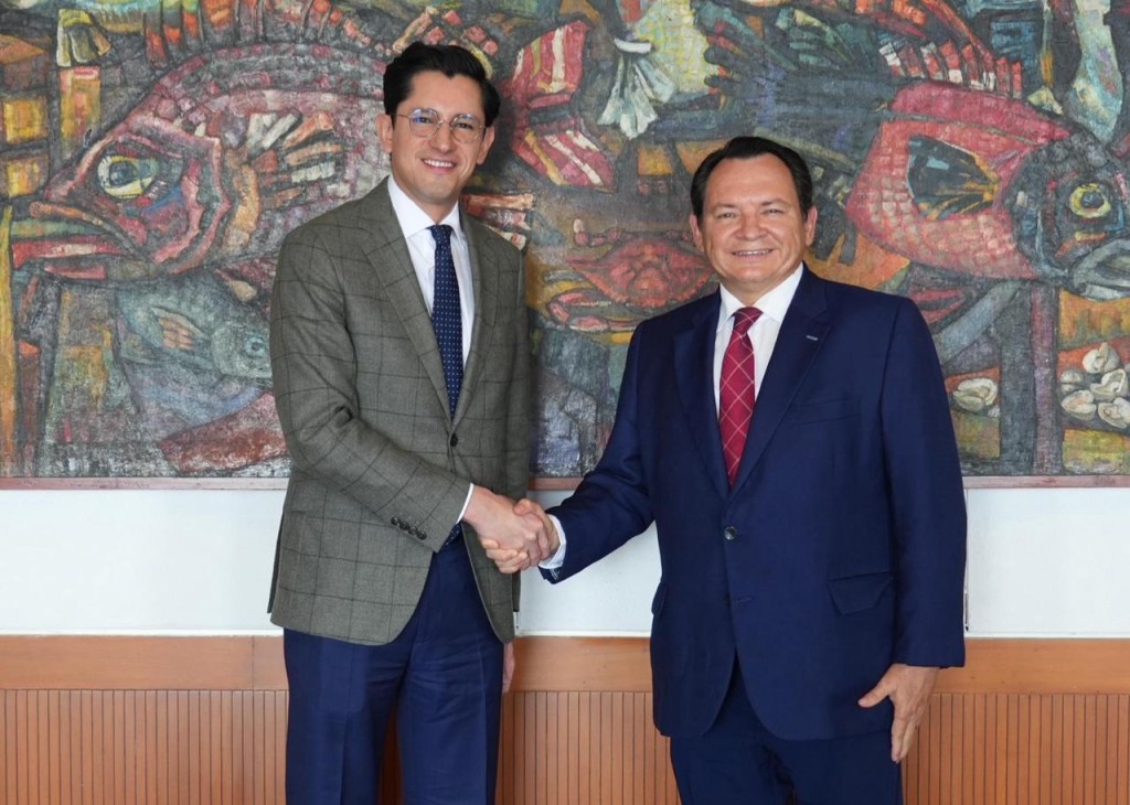 Gobernador D&iacute;az Mena expone proyecto del Renacimiento Maya al canciller