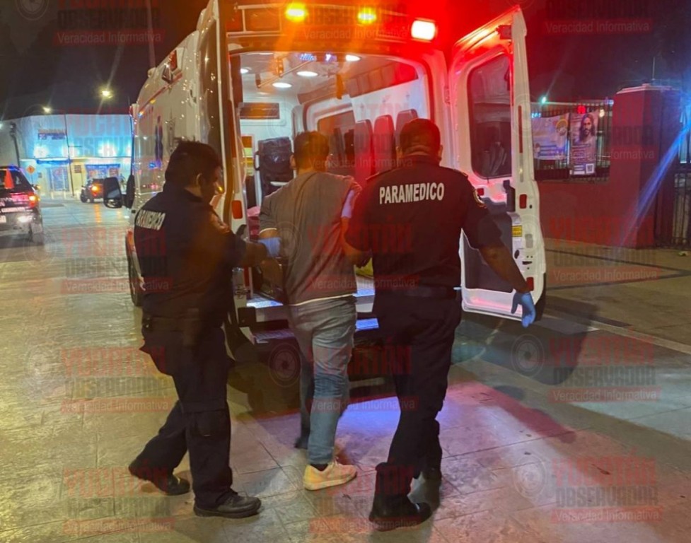 Iba en moto, alcoholizado, y derribó un bolardo del Centro Histórico de Tizimín
