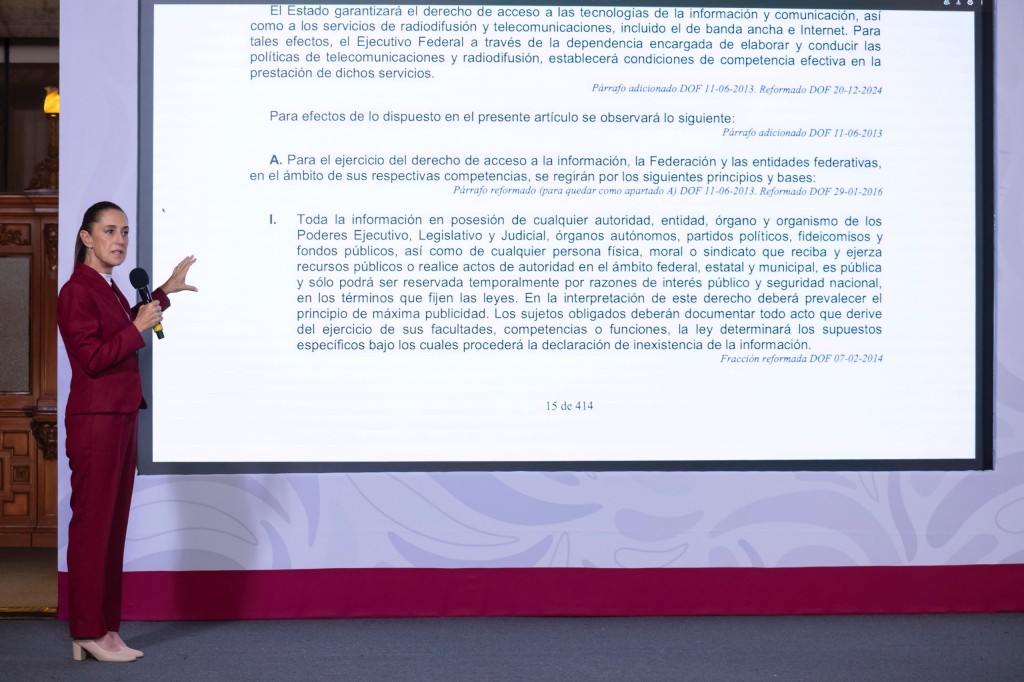 Firma la presidenta Sheinbaum decreto para fortalecer la transparencia en el Gobierno de M&eacute;xico