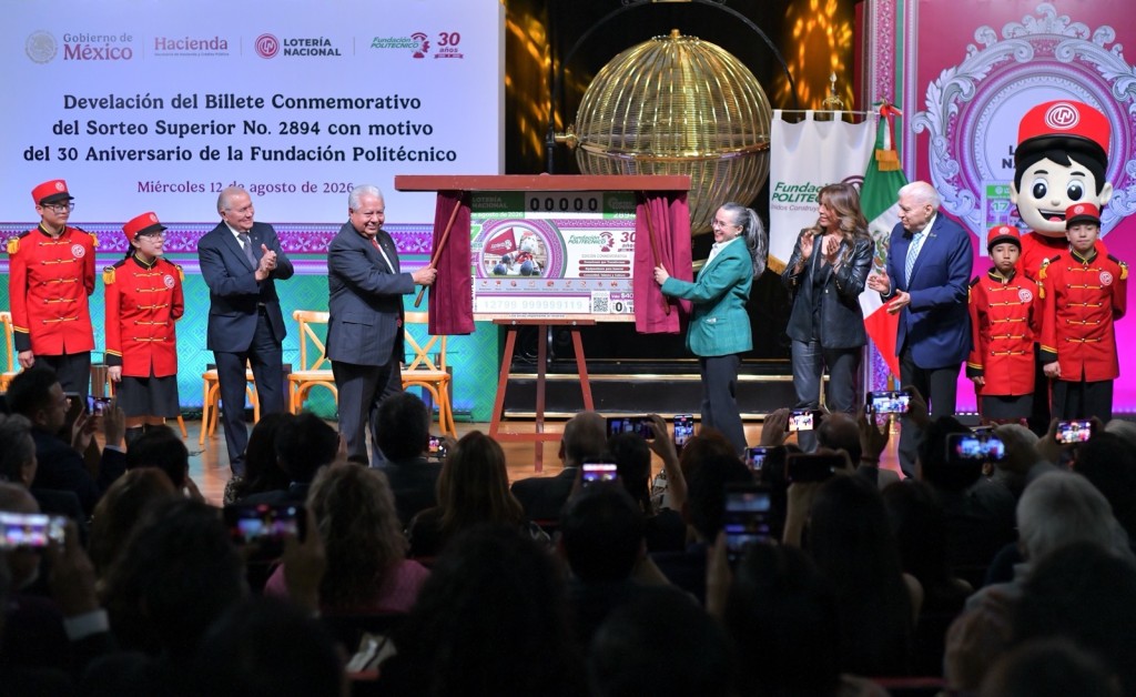 Presenta Loter&iacute;a Nacional billete de Sorteo Superior que rinde homenaje al 30 aniversario de la Fundaci&oacute;n Polit&eacute;cnico