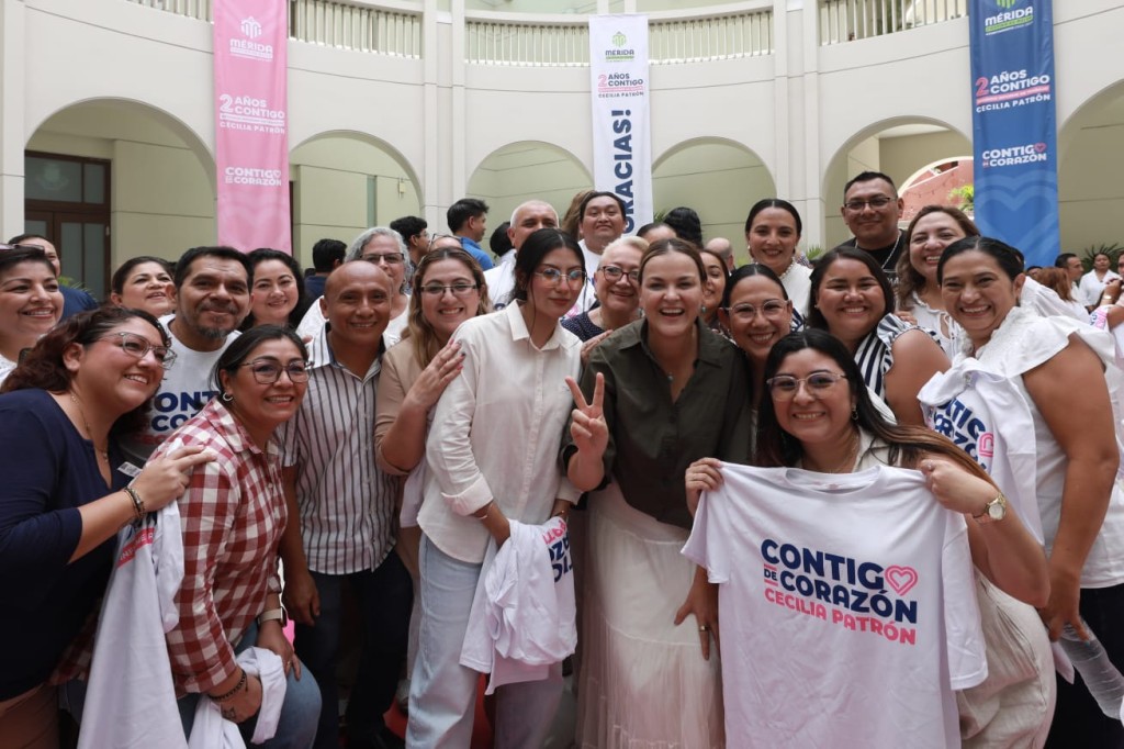 Agradece Cecilia Patrón el trabajo que efectúan colaboradores del Ayuntamiento de Mérida