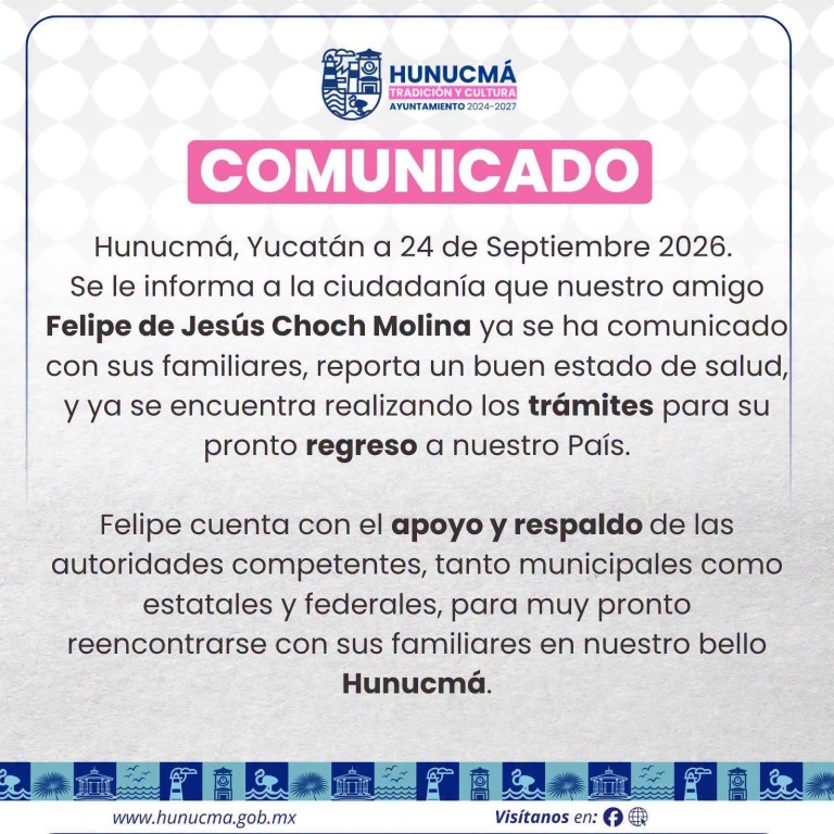 Estar&aacute; pronto de regreso en Hunucm&aacute; yucateco detenido por el ICE en Washington