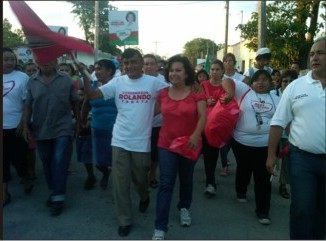Tizimín: Exitosas caminatas de Chary Díaz en la cabecera\r\n