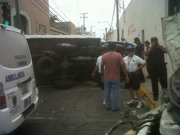 Tráfico en el centro de la ciudad de Mérida