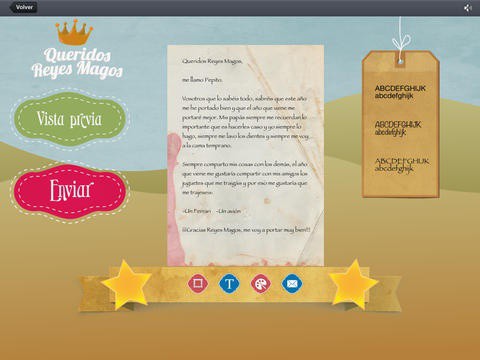 Ya puedes escribir la carta a los Reyes Magos por medio de una app
