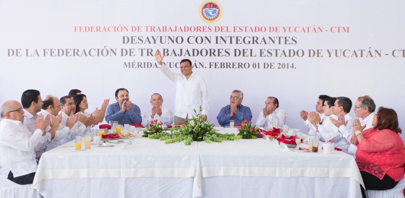 Reconocen colaboración del sector obrero a la productividad de Yucatán