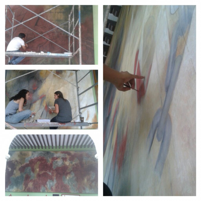 Al 80% la restauración de murales en Palacio de Gobierno