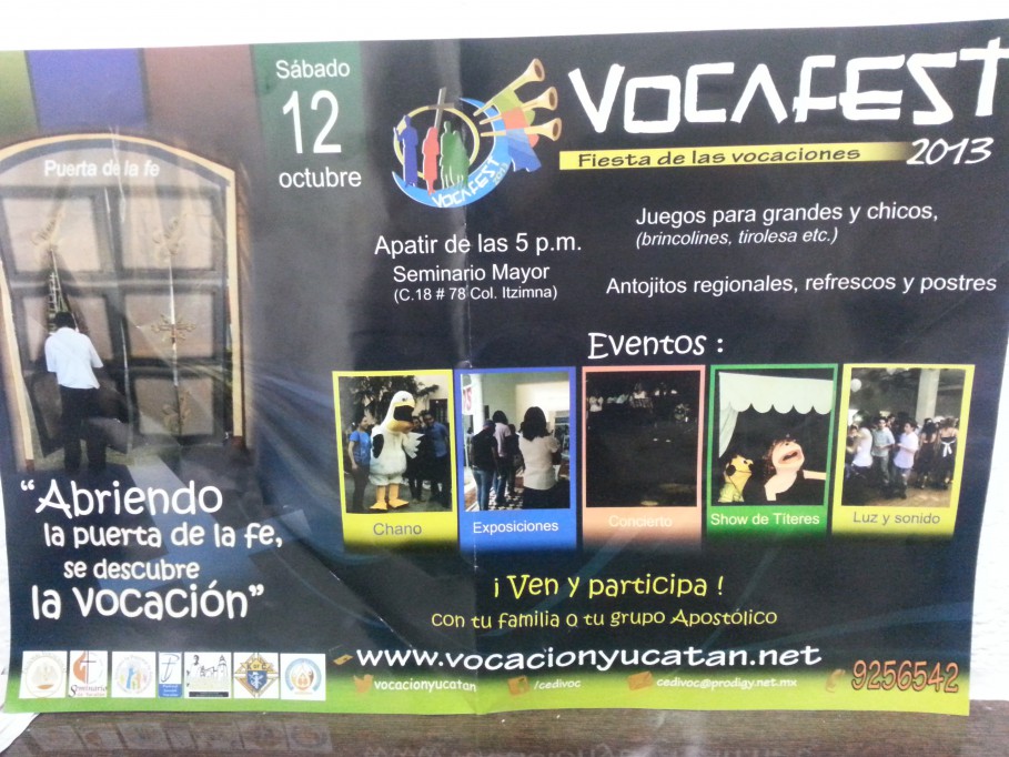 El Centro Diocesano Pastoral Vocacional Invita al VOCAFEST 2013, LA Fiesta de las vocaciones