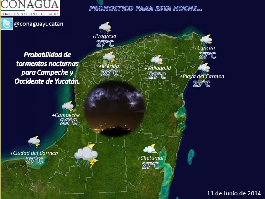 Continuarán las condiciones calurosas y lluvias por la tarde