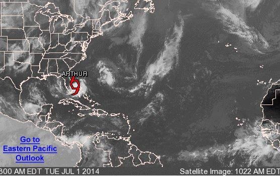 Se forma frente a Florida la tormenta tropical Arthur