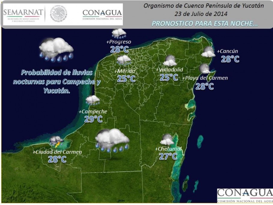 Se esperan lluvias este jueves, no tan intensas pero lloverá