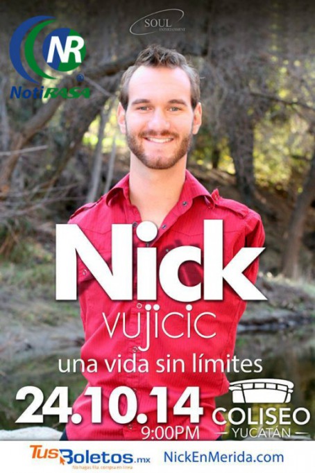 Nick Vujicic llegará a Mérida en el Coliseo Yucatán