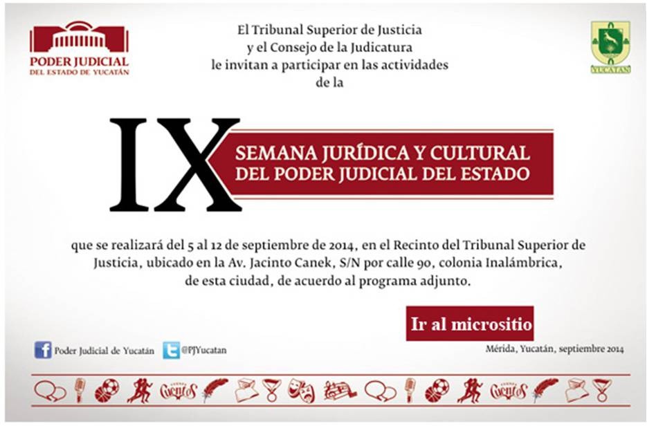 Se realizará la IX Semana Jurídica y Cultural del Poder Judicial del Estado